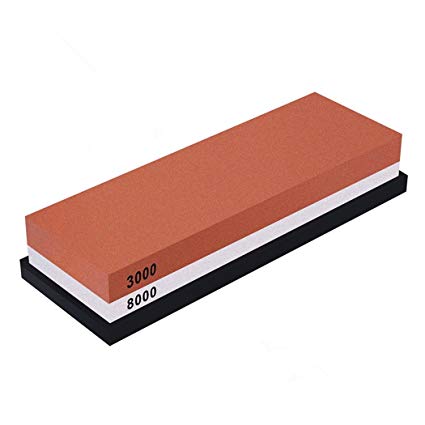 Whetstone — Lupan Double-Sided Knife Sharpening Stone Grit with sturdy non-slip rubber Base (3000/8000)
