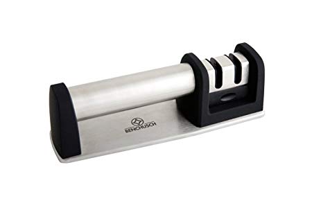 Benchusch Premium Knife Sharpener – Innovative Two-Stage Sharpening System, Ultra-durable & Efficient Ceramic & Steel Rod, Lightweight & Anti-slip Design, Professional Kitchen Accessory