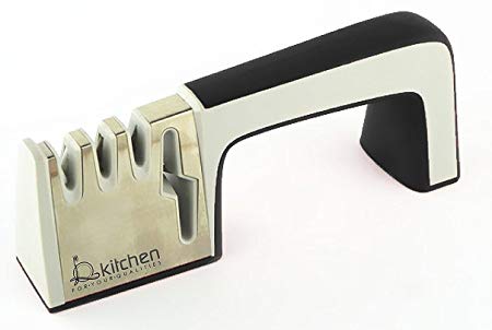 QKitchen Knife Sharpener |Varying Narrowness |Very Solid Material |Comfortable Handle |Easy Operation |Perfect Design |Best Material |Numerous Benefits |Knife Sharpening System (Black)