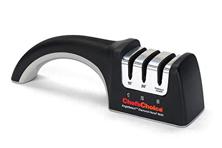 Chef'sChoice 4640 Angle Select Diamond Hone Manual Sharpener, Grey & Black