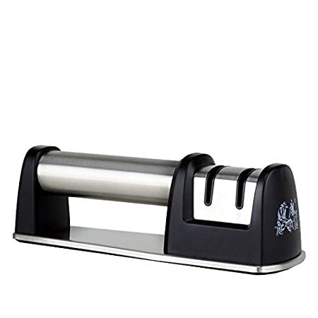 Taidea # 1 Best Kitchen Knife Sharpener, Two Stages (Diamond & Ceramic) Knife Sharpener, Kitchen Knife Grinder, Sharpener, Knife Slicker, Serrated Blade, Knife Sharpening Tool, Compact Design Companion of Knives in Kitchen Activities Convenient to Sharpen Back and Forth (1007)
