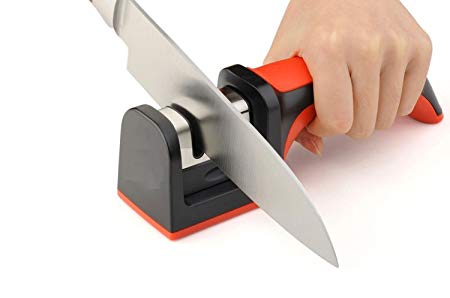 2 Stage Knife Sharpener Tool - Professional Blade Sharpening Machine Sharpen Blades, Kitchen Knives System, Scissors